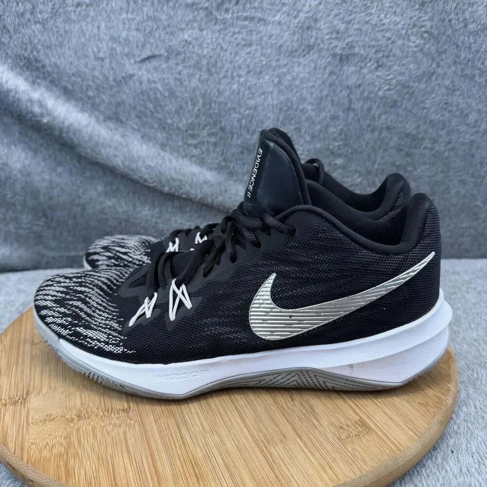 Nike Zoom Evidence II Shoes Mens Size 8.5 Black Basketball Sneakers 908976-001